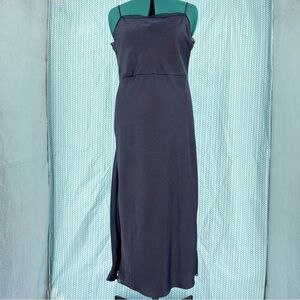 Joie NWOT Navy Satin Lace Accent Slip Style Spaghetti Strap Maxi Dress, Large